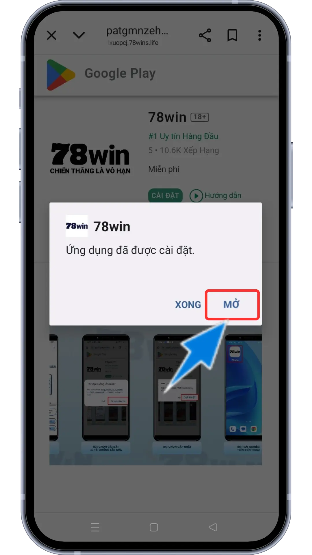 Bước 5 : Chọn mở tệp